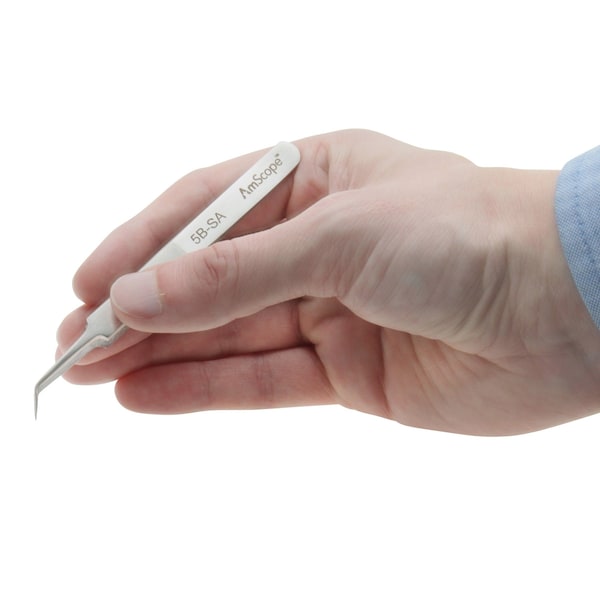 Amscope High Precision 4 1/4 in. Ultra Fine Tip Tweezers TW-066-05PK - main